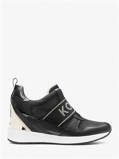 michael michael kors maven mixed-media slip-on trainer|MICHAEL MICHAEL KORS Maven Mixed.